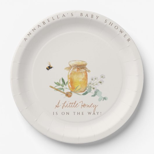 Sweet Little Honey Baby shower Welkomstbord Papieren Bordje (Voorkant)