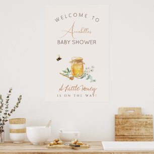 Sweet Little Honey Baby shower Welkomstbord Poster