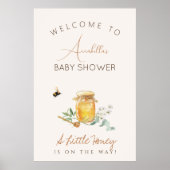 Sweet Little Honey Baby shower Welkomstbord Poster (Voorkant)
