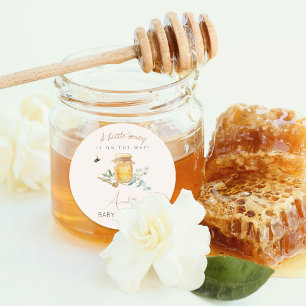 Sweet Little Honey Baby shower Welkomstbord Ronde Sticker