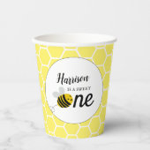 Sweet Little Honey Bee 1e verjaardag Papieren Bekers (Voorkant)