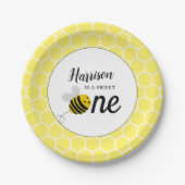 Sweet Little Honey Bee 1e verjaardag Papieren Bordje (Voorkant)