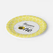 Sweet Little Honey Bee 1e verjaardag Papieren Bordje (Gekanteld)