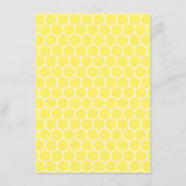 Sweet Little Honey Bee Baby shower Bingo spel Informatiekaartje (Achterkant)