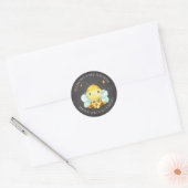 Sweet Little Honey Bee Baby shower Dank je wel Cla Ronde Sticker (Envelop)