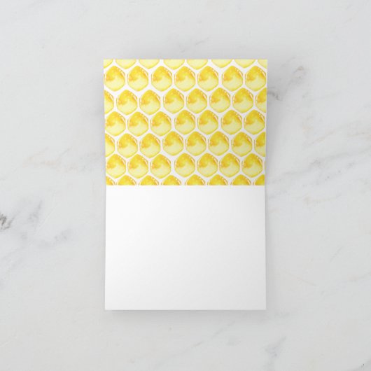 Sweet Little Honey Bee Baby shower Dank u Bedankkaart (Binnen)