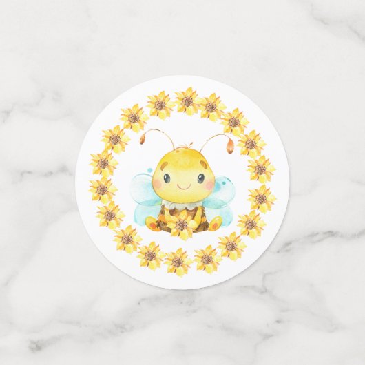 Sweet Little Honey Bee Baby shower Dank u Confetti (Kleine voorkant)