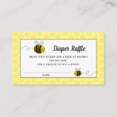 Sweet Little Honey Bee Baby shower Diaper Raffle Informatiekaartje (Voorkant)
