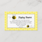 Sweet Little Honey Bee Baby shower Display Shower Informatiekaartje (Voorkant)