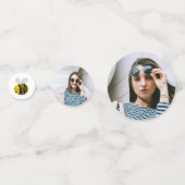 Sweet Little Honey Bee Baby shower Foto Confetti (Achterkanten)