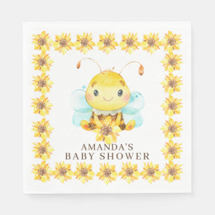 Sweet Little Honey Bee Baby shower Paper Napkins Servet
