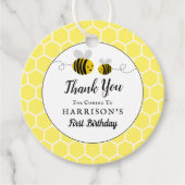 Sweet Little Honey Bee Birthday Party Bedankjes Labels (Voorkant)
