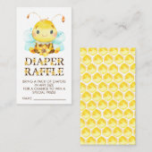 Sweet Little Honey Bee Diaper Raffle Ticket Informatiekaartje (Voorkant / Achterkant)