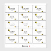 Sweet Little Honey Bee Individueel Gastadres Sticker (Vel)