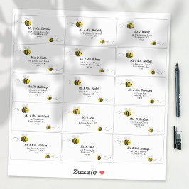 Sweet Little Honey Bee Individueel Gastadres Sticker