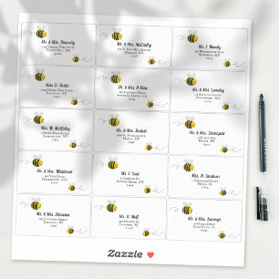 Sweet Little Honey Bee Individueel Gastadres Sticker