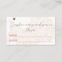 Sweet Little Honey Guessing Game Cards Informatiekaartje