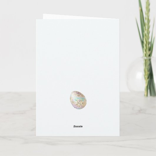 Sweet Little Kat in Easter Basket Holiday Kaart (Achterkant)