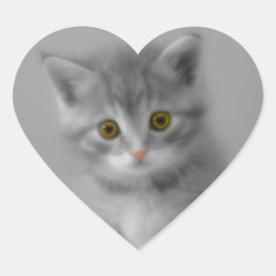 Sweet Little Kitten Hart Sticker