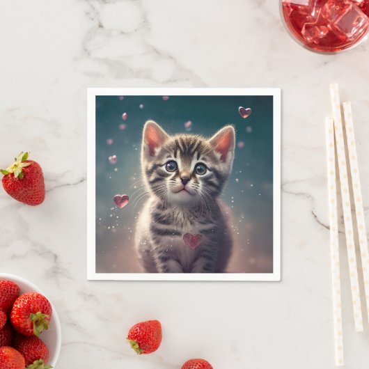 Sweet Little Kitten Love Servet (Insitu)