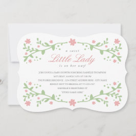 Sweet Little Lady Baby shower Kaart