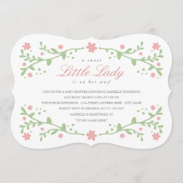 Sweet Little Lady Baby shower Kaart