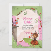 Sweet Little Lady Mimosa Bar Sign Kaart (Voorkant)