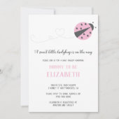 Sweet little ladybug baby shower Invitation QR Kaart (Voorkant)