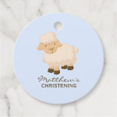 Sweet Little Lamb Baby Baptisme Bedankjes Labels (Voorkant)