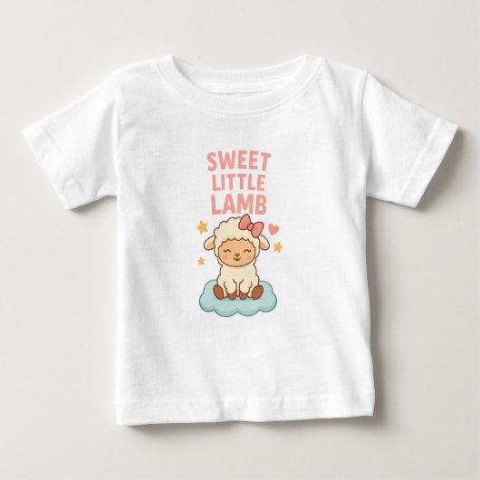 Sweet Little Lamb – Baby Girl Cloud Charm   (Voorkant)