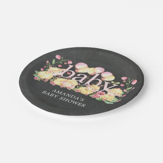 Sweet Little Lamb Baby shower 7" Bord (Gekanteld)