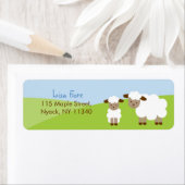 Sweet Little Lamb Baby shower Adresetiketten Etiket (Insitu)