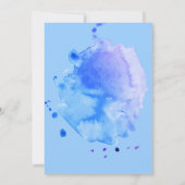 Sweet Little Lamb Baby shower Blue Waterverf Kaart (Achterkant)