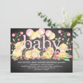 Sweet Little Lamb Baby shower Invitation Kaart (Staand voorkant)