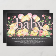Sweet Little Lamb Baby shower Invitation