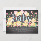 Sweet Little Lamb Baby shower Invitation Kaart (Voorkant)