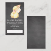 Sweet Little Lamb Baby shower Luier Raffle Ticket Informatiekaartje (Voorkant / Achterkant)