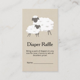 Sweet Little Lamb Baby shower Raffle Ticket