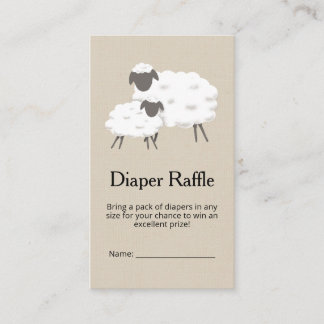 Sweet Little Lamb Baby shower Raffle Ticket