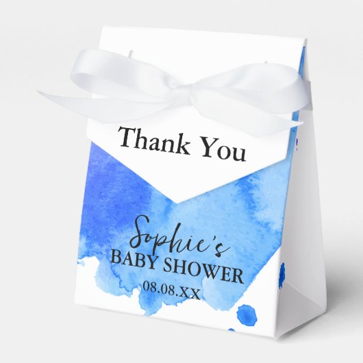 Sweet Little Lamb Blue Hydrangea Balloon Bedankdoosjes (Voorkant Zijde)