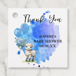 Sweet Little Lamb Blue Hydrangea Balloon Bedankjes Labels