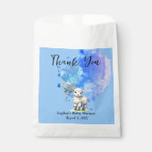 Sweet Little Lamb Blue Hydrangea Balloon Bedankzakje (Voorkant)