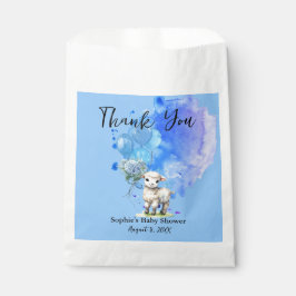 Sweet Little Lamb Blue Hydrangea Balloon Bedankzakje