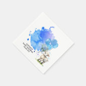 Sweet Little Lamb Blue Hydrangea Balloon Servet (Hoek)