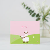 Sweet Little Lamb Dank je wel Bedankkaart (Staand voorkant)