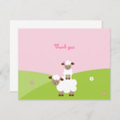 Sweet Little Lamb Dank je wel Bedankkaart (Voorkant / Achterkant)