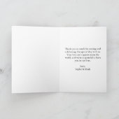 Sweet Little Lamb Floral Baby shower Bedankkaart (Binnen)