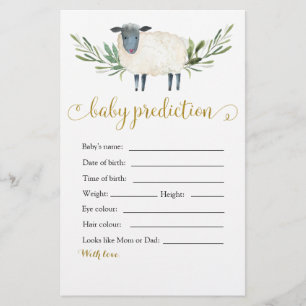 Sweet Little Lamb Green Baby Voorspelling