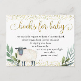 Sweet Little Lamb Green Boeken voor Baby Uitnodiging Briefkaart