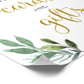 Sweet Little Lamb Green Kaarten en cadeaubordje Poster (Hoek)